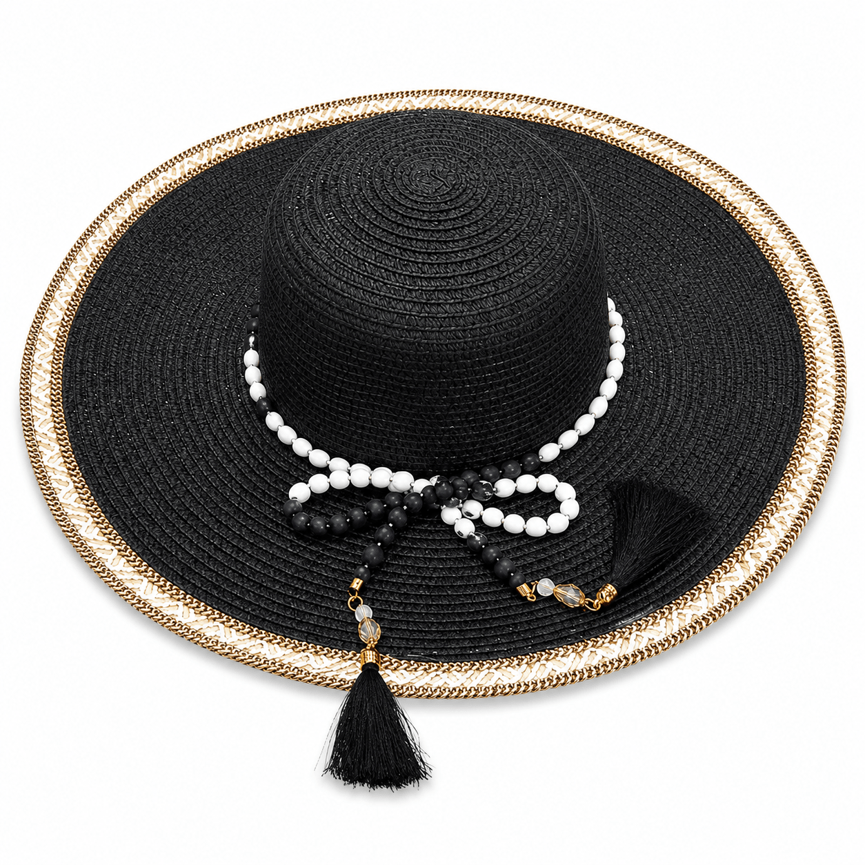 Women’s Beach Sun Hat with Beads - Baba Saleh Sports Egypt | بابا صالح للأدوات الرياضية
