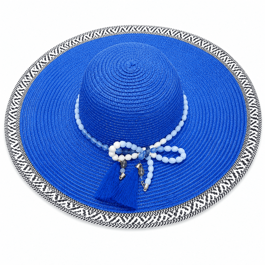 Women’s Beach Sun Hat with Beads - Baba Saleh Sports Egypt | بابا صالح للأدوات الرياضية