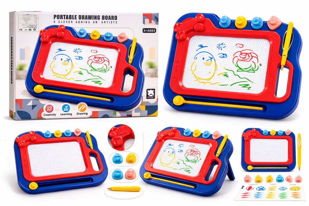 Kids Magnetic Drawing Board with Stamps - Baba Saleh Sports Egypt | بابا صالح للأدوات الرياضية