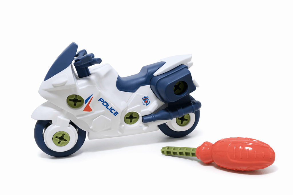 DIY Police Motorcycle Assembly Toy - Baba Saleh Sports Egypt | بابا صالح للأدوات الرياضية