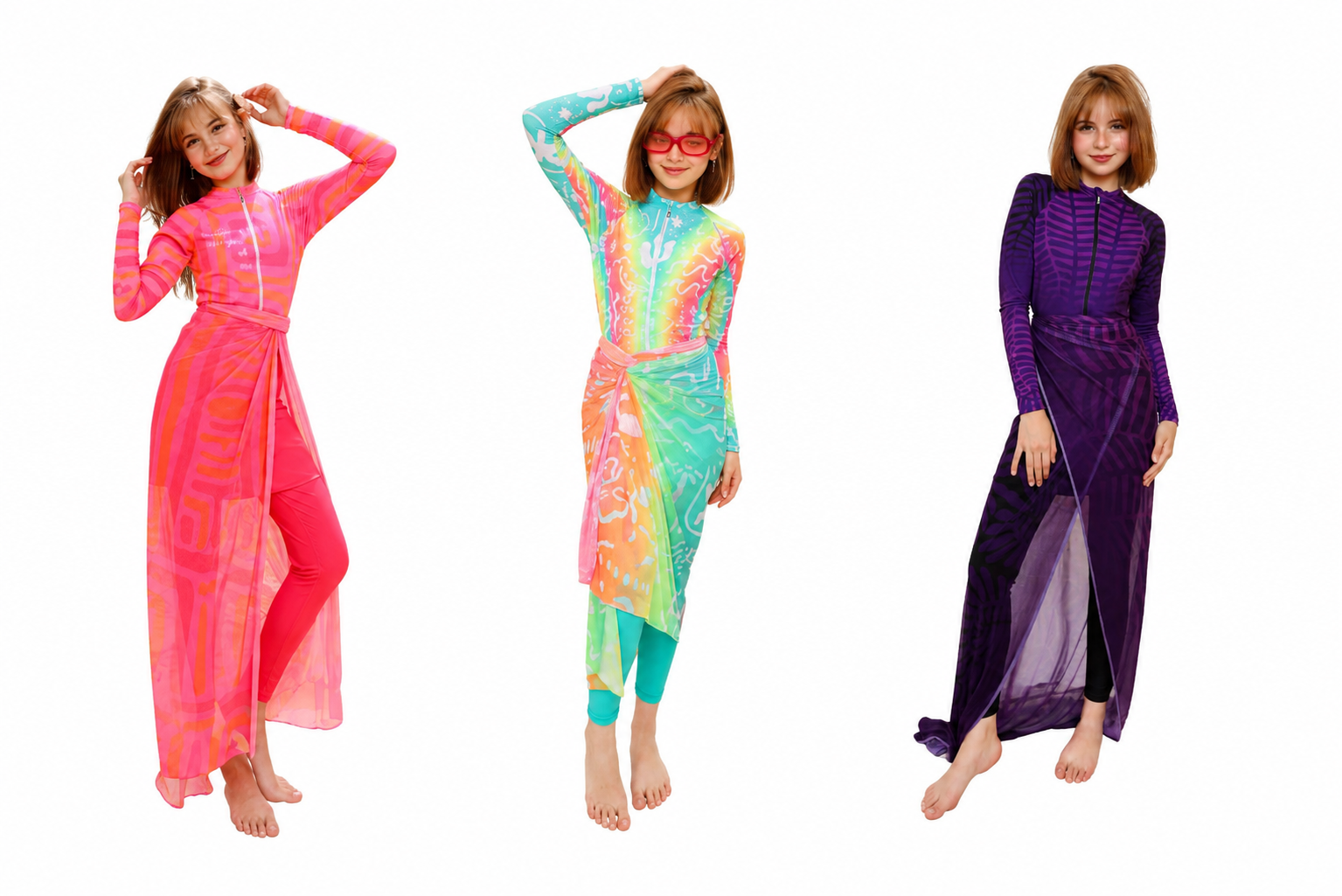 LA MER Girls Swimsuit Set - Baba Saleh Sports Egypt | بابا صالح للأدوات الرياضية