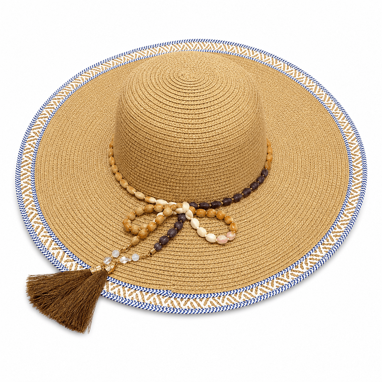 Women’s Beach Sun Hat with Beads - Baba Saleh Sports Egypt | بابا صالح للأدوات الرياضية