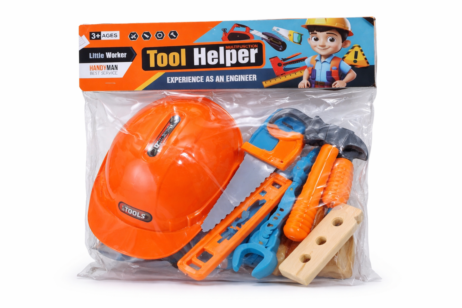 Kids Tool Set with Helmet - Baba Saleh Sports Egypt | بابا صالح للأدوات الرياضية
