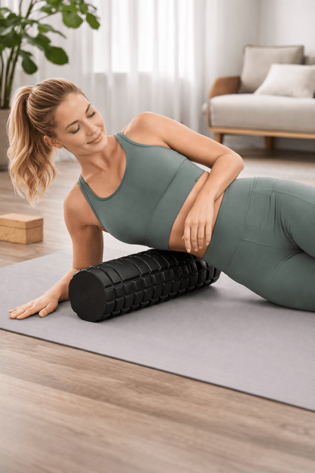 Yoga Foam Roller – 60 CM - Baba Saleh Sports Egypt | بابا صالح للأدوات الرياضية