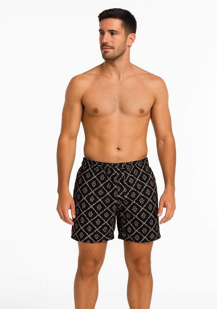 Beach Shorts with shapes - Baba Saleh Sports Egypt | بابا صالح للأدوات الرياضية