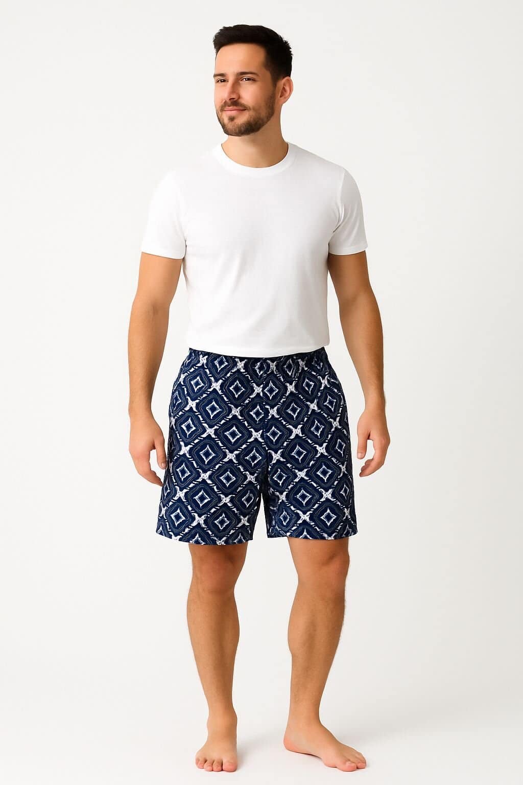 Beach Shorts with shapes - Baba Saleh Sports Egypt | بابا صالح للأدوات الرياضية