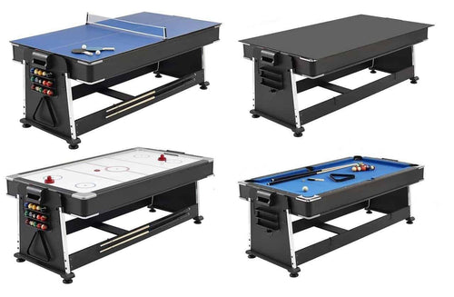 3-in-1 Game Table, Billiards, Air Hockey, Table Tennis, 7 Feet Black Table - Baba Saleh Sports Egypt | بابا صالح للأدوات الرياضية