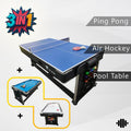 3-in-1 Game Table, Billiards, Air Hockey, Table Tennis, 7 Feet Black Table - Baba Saleh Sports Egypt | بابا صالح للأدوات الرياضية