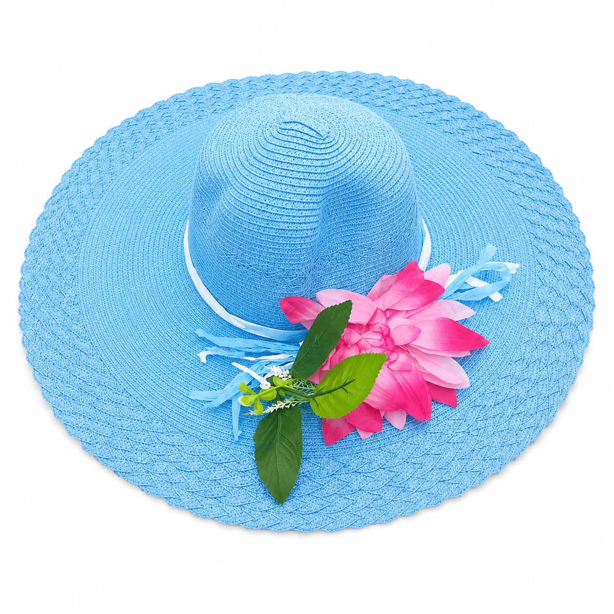 Women’s Beach Sun Hat with Flower - Baba Saleh Sports Egypt | بابا صالح للأدوات الرياضية