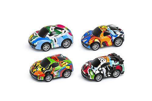 4-Piece Colorful Racing Cars Set - Baba Saleh Sports Egypt | بابا صالح للأدوات الرياضية