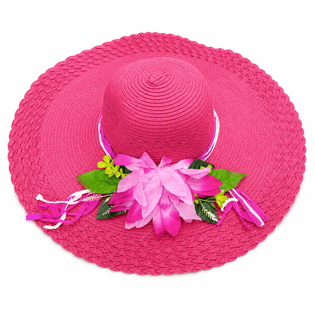 Women’s Beach Sun Hat with Flower - Baba Saleh Sports Egypt | بابا صالح للأدوات الرياضية