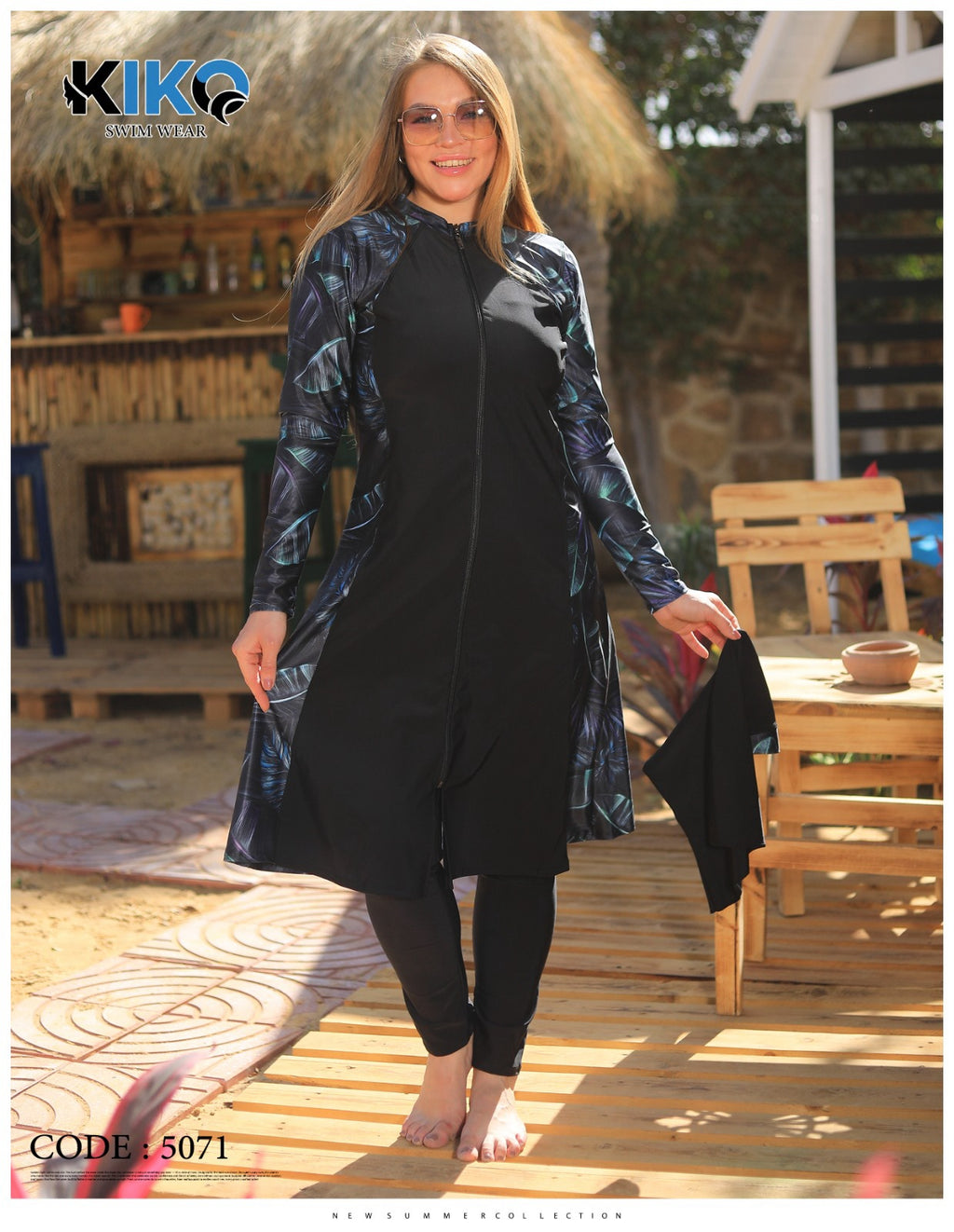 KIKO Modest Swimwear Long Zipper - Baba Saleh Sports Egypt | بابا صالح للأدوات الرياضية