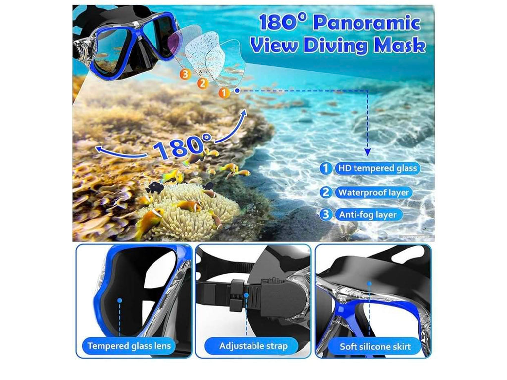 Track silicone snorkeling set - Baba Saleh Sports Egypt | بابا صالح للأدوات الرياضية