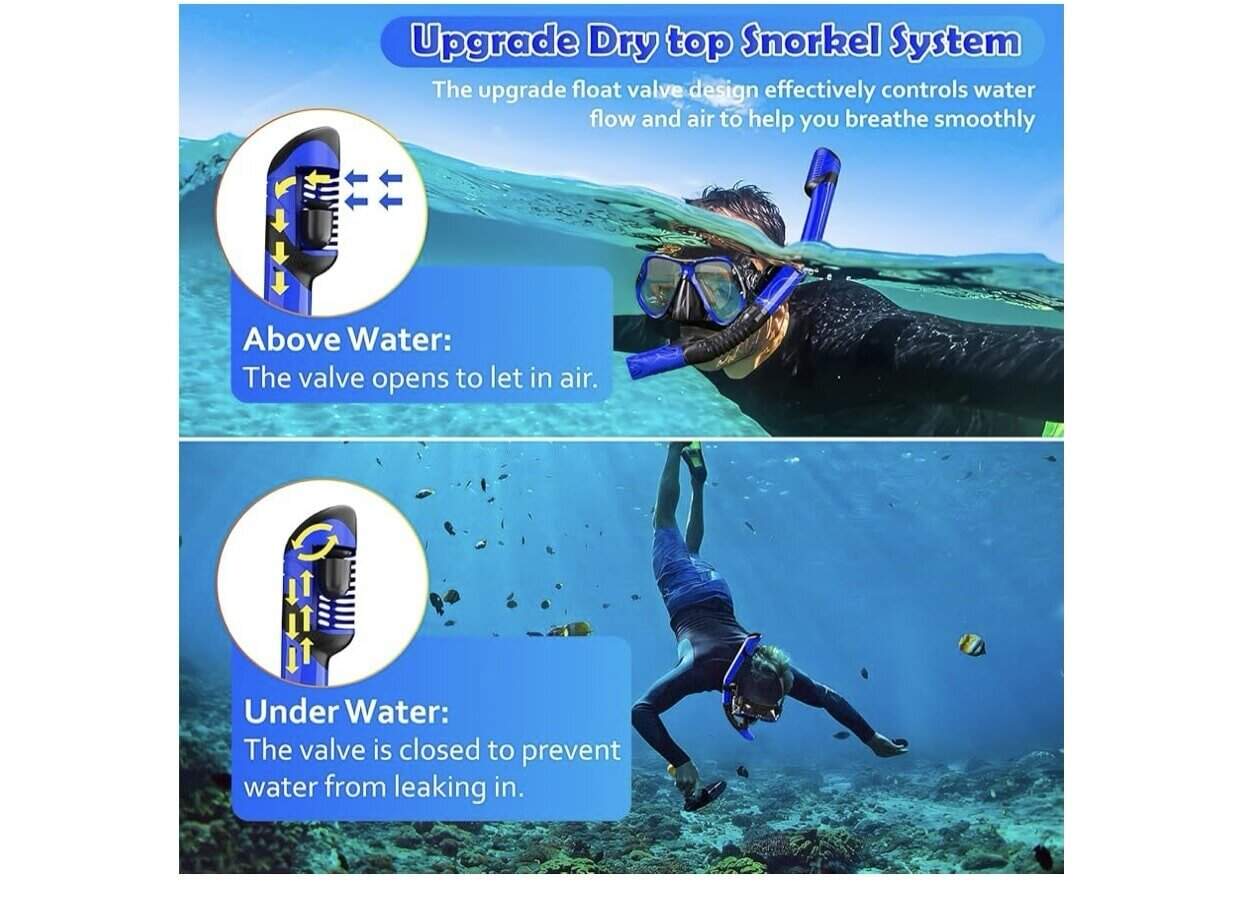 Track silicone snorkeling set - Baba Saleh Sports Egypt | بابا صالح للأدوات الرياضية