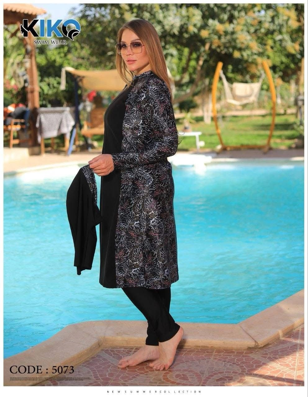 KIKO Modest Swimwear Long Zipper Style - Baba Saleh Sports Egypt | بابا صالح للأدوات الرياضية