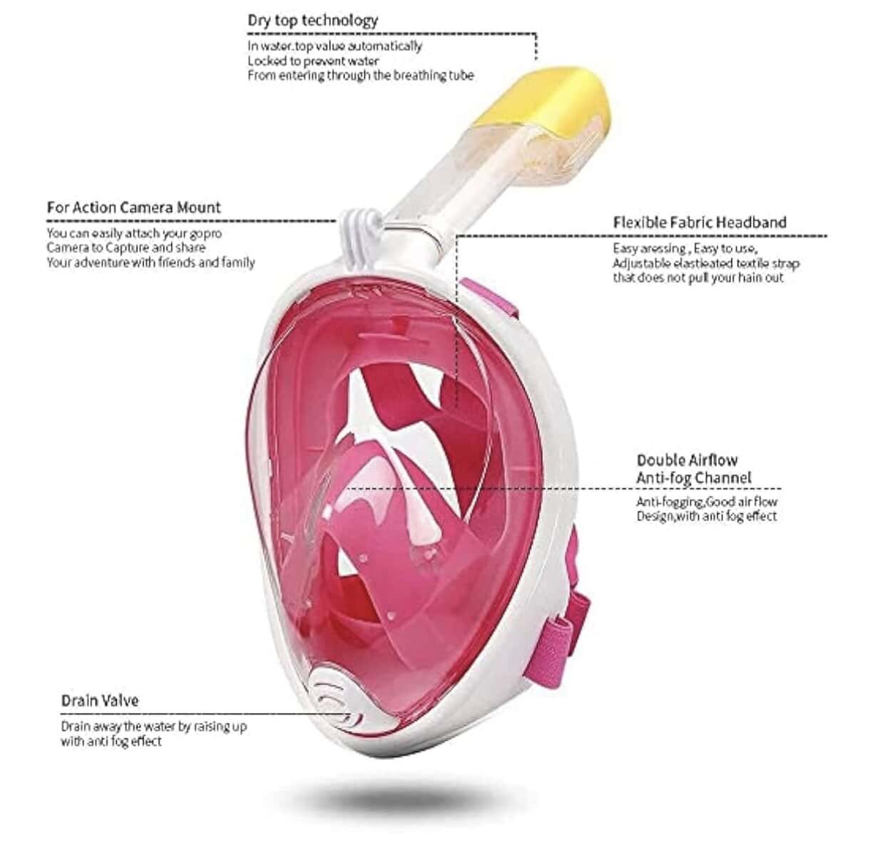 Full face snorkel mask - Baba Saleh Sports Egypt | بابا صالح للأدوات الرياضية