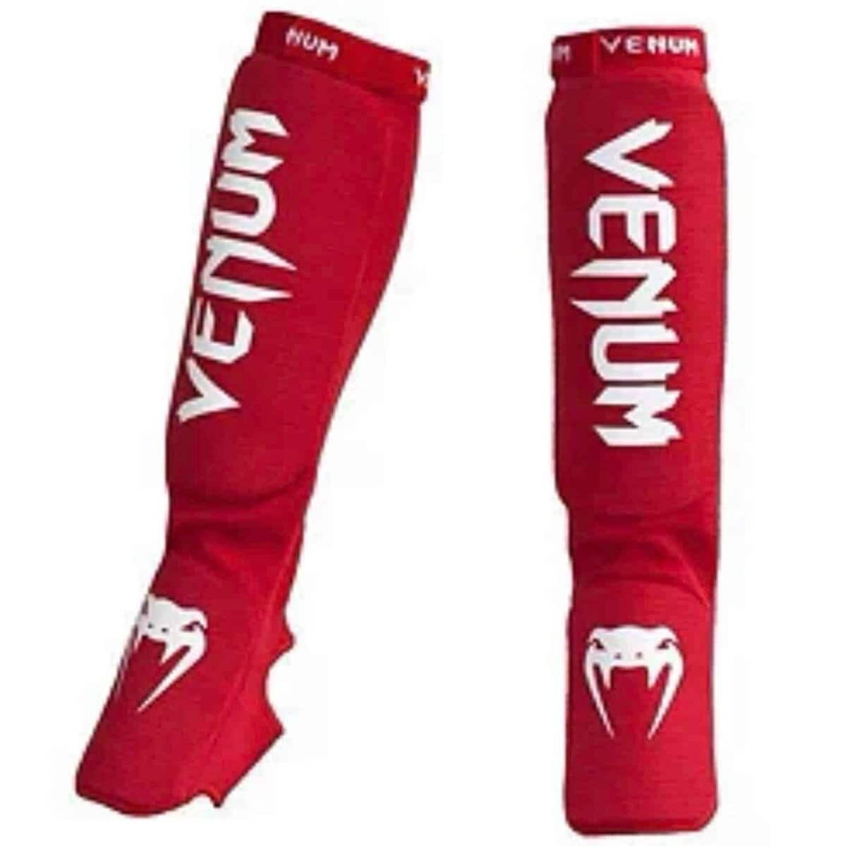 Imported Venum Shin Guards - Red - Baba Saleh Sports Egypt | بابا صالح للأدوات الرياضية