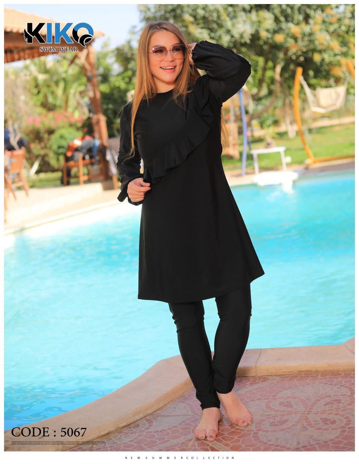 KIKO Modest Black Burkini - Baba Saleh Sports Egypt | بابا صالح للأدوات الرياضية