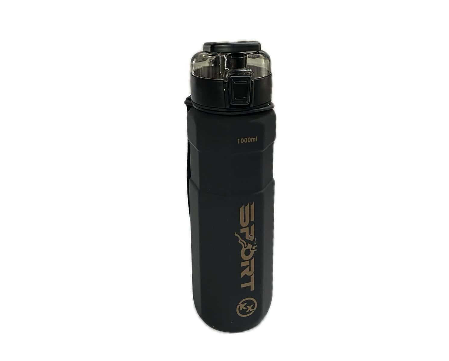 Black Sports Bottle, 1000ml - Baba Saleh Sports Egypt | بابا صالح للأدوات الرياضية