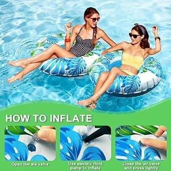 Large Tropical Print Swim Ring - Baba Saleh Sports Egypt | بابا صالح للأدوات الرياضية