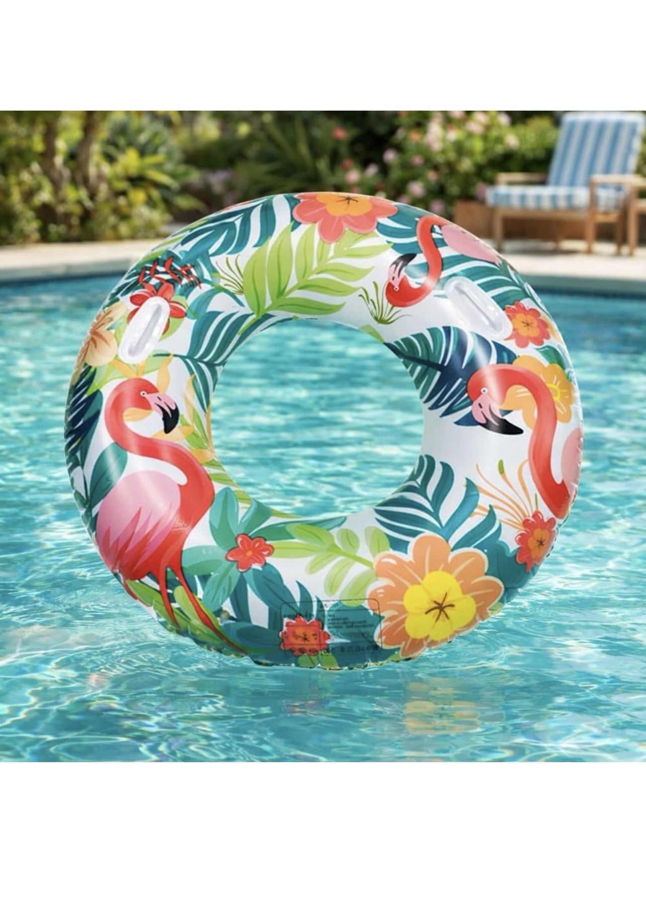 Tropical Print Swim Ring – 100 cm - Baba Saleh Sports Egypt | بابا صالح للأدوات الرياضية