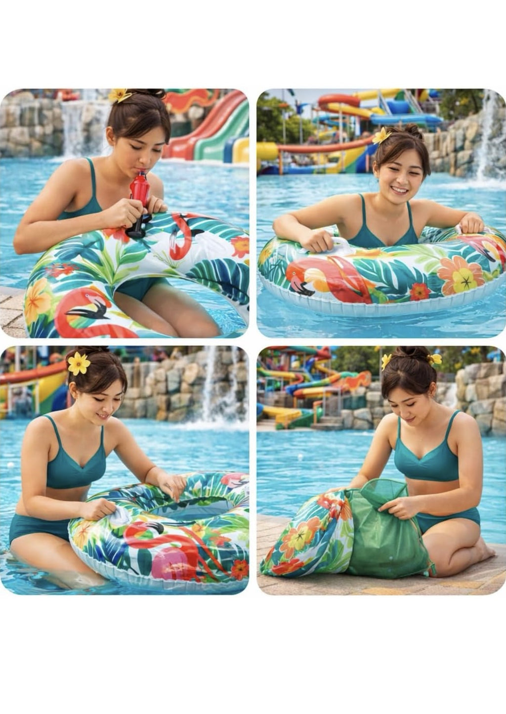 Tropical Print Swim Ring – 100 cm - Baba Saleh Sports Egypt | بابا صالح للأدوات الرياضية