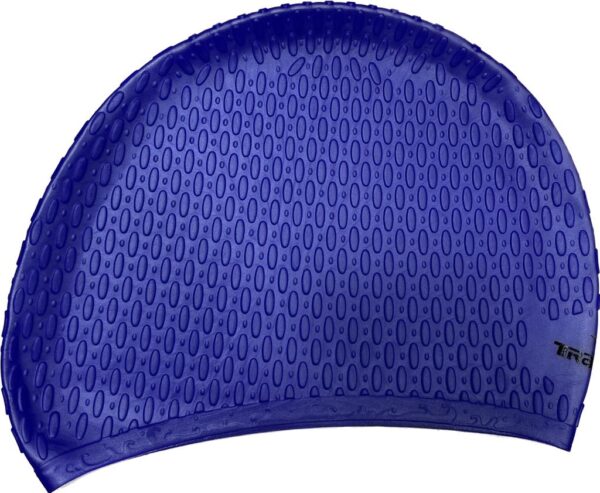 Blue silicone bubble swimming cap-بونيه للسباحة بابل سيلكون ازرق